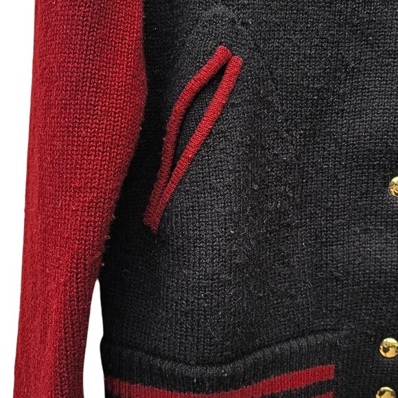 NWT Marc Jacobs Women's Varsity Cashmere Blend Bomber Sweater, Sz Small - Picture 14 of 14
